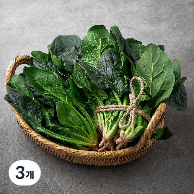 국내산 친환경 시금치, 500g, 3개