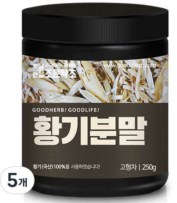 조은약초 황기분말, 250g, 5개