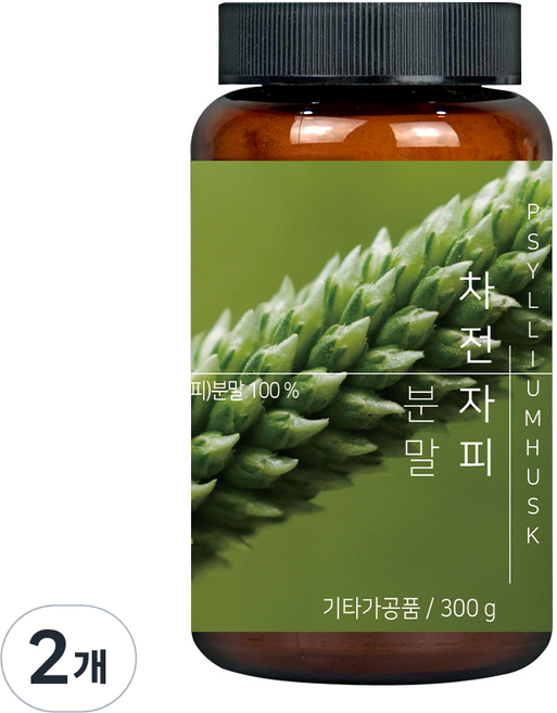 자연지애 차전자피분말, 2개, 300g