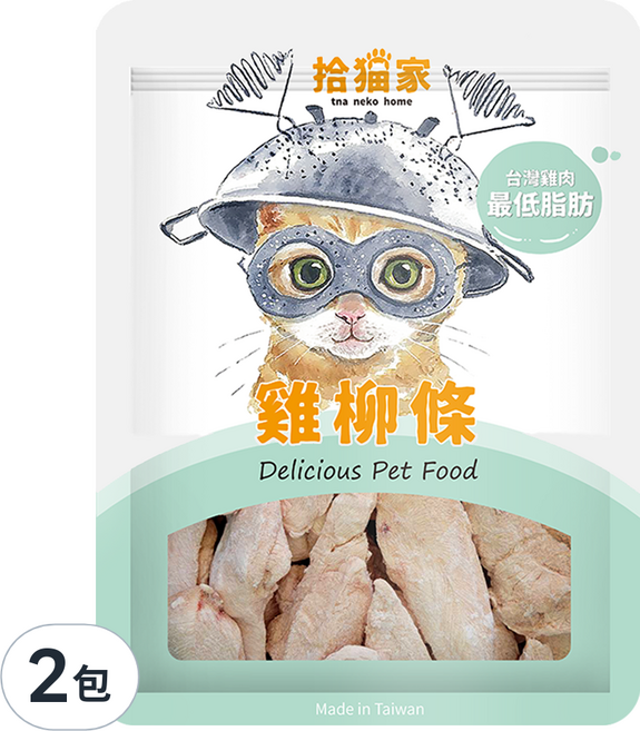 tna neko home 拾貓家 寵物生凍零食, 雞柳條, 47g, 2包