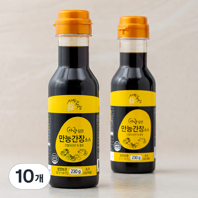 사랑과정성 사랑담은 만능간장소스, 230g, 10개