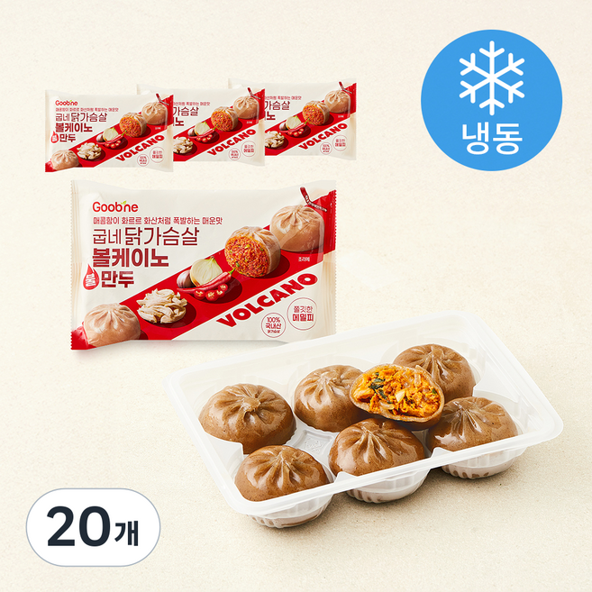 굽네 볼케이노 불만두 6개입 (냉동), 180g, 20개