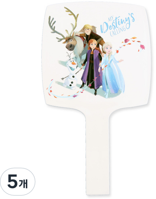 세븐스타 겨울왕국2 사각 핸드미러 대 엘사, 혼합색상, 5개