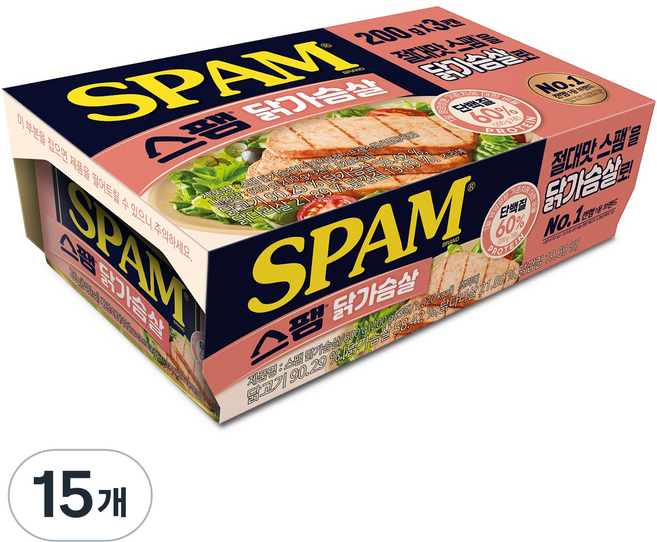 SPAM 雞胸午餐肉罐頭, 200g, 15罐