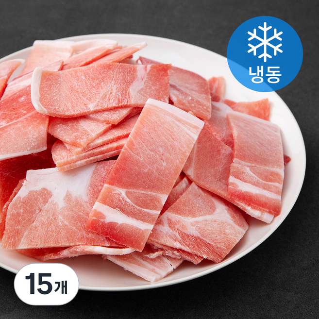 국제식품 미국산 수입돈목전지 불고기용 6 x 5 x 0.3 cm (냉동), 1kg, 15개
