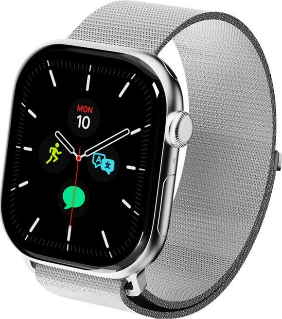 요거 애플워치 메탈 마그네틱 스트랩, 실버, 1개