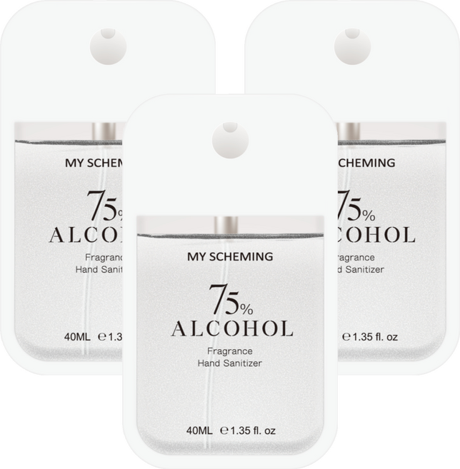 MY SCHEMING 我的心機 75%香氛酒精洗手噴霧 優雅花語, 40ml, 3個