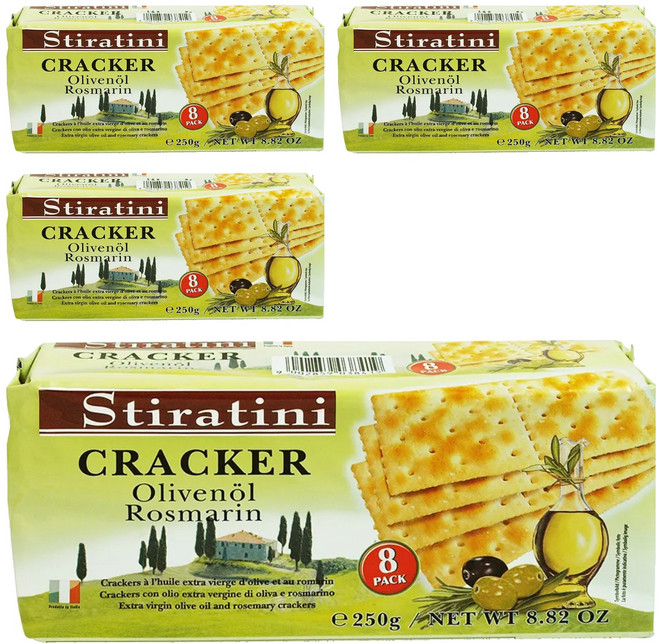 GUNZ Stiratini 橄欖油迷迭香蘇打餅, 250g, 4包