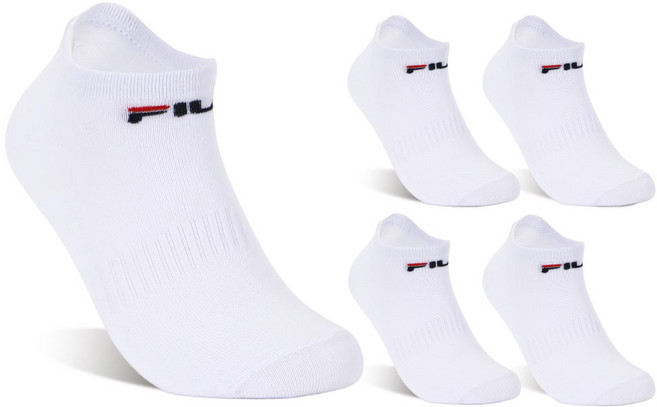 휠라 시그니처 스니커즈 양말 5켤레, 화이트, 1세트