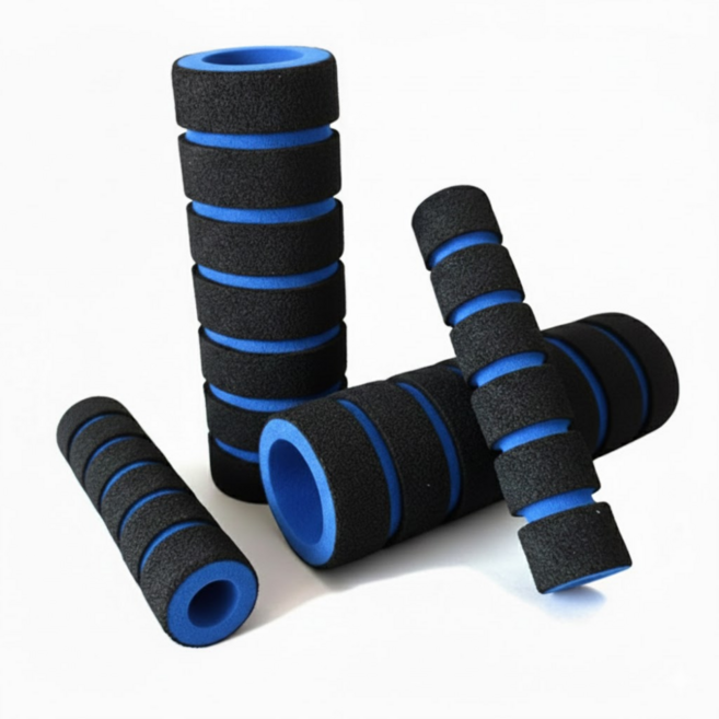 가주가샵 자전거 컬러 핸들그립 2종 x 2p 세트, 블루, 1세트