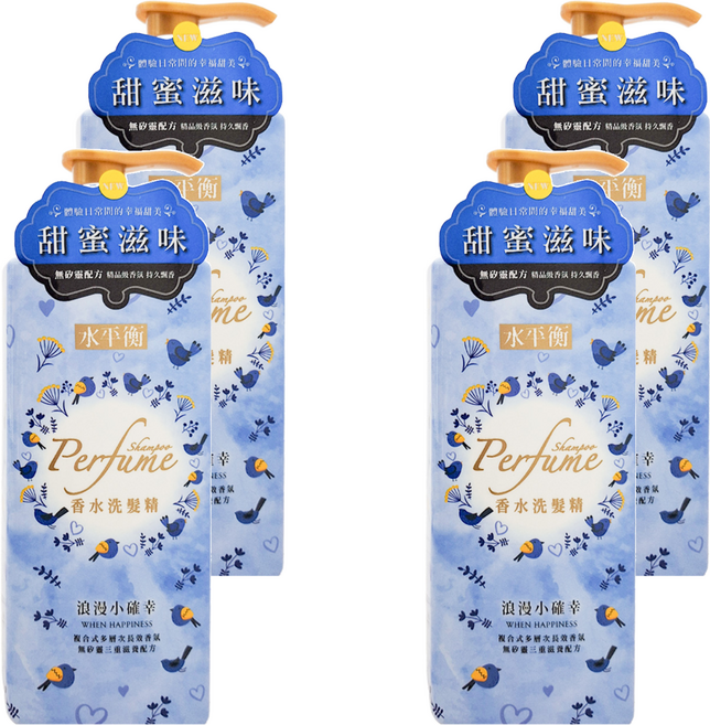 水平衡 香水洗髮精 浪漫小確幸, 4瓶, 700g