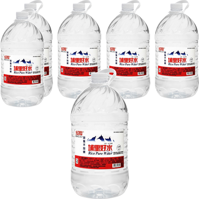 RICO 紅牌 埔里好水, 6.3L, 6瓶
