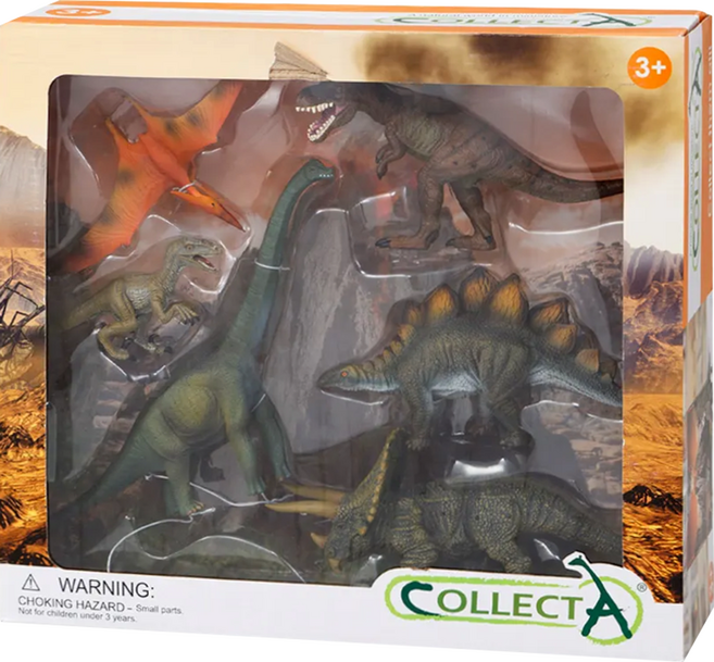 COLLECTA 恐龍禮盒6件組 3歲以上適用, 1盒