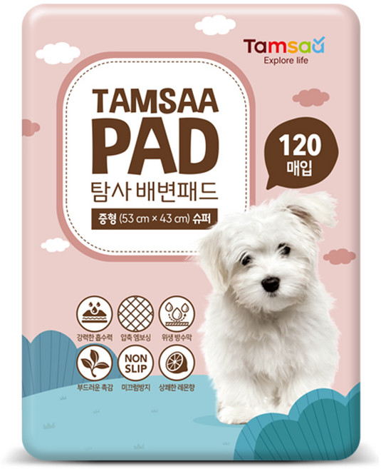 탐사 배변패드 슈퍼, 120개입, 1개