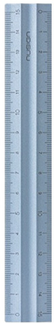 델리 누사인 알루미늄 직자 휴대용 양면 눈금자 15cm, 블루, 1개