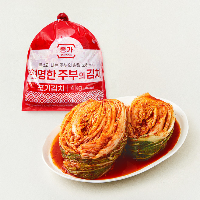 대상 종가 현명한주부 포기김치, 4kg, 1개