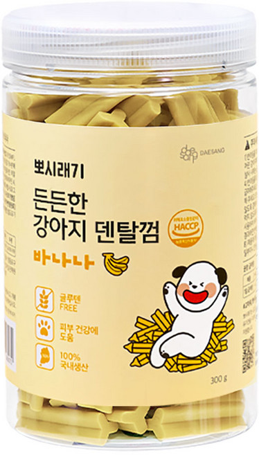 뽀시래기 든든한 강아지 덴탈껌, 바나나, 300g, 1개
