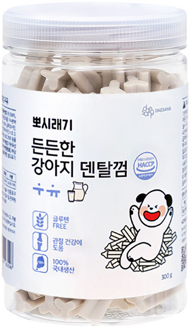뽀시래기 든든한 강아지 덴탈껌, 우유, 300g, 1개