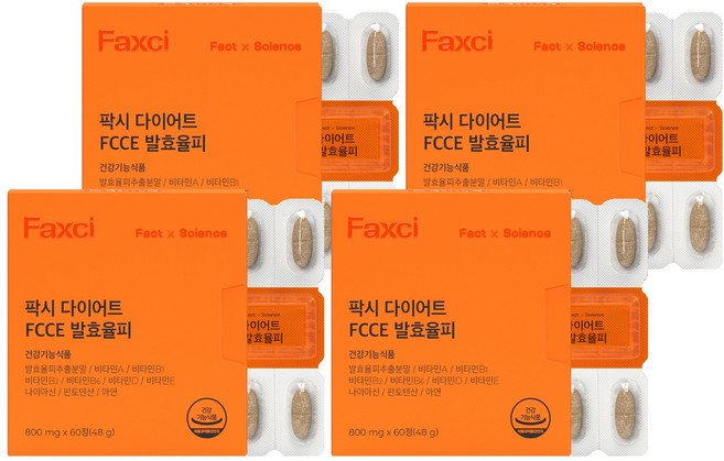 팍시 다이어트 FCCE 발효율피, 60정, 4개