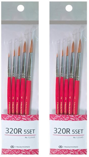 화홍 320 R 세트 5종 다용도 세필붓, 2세트