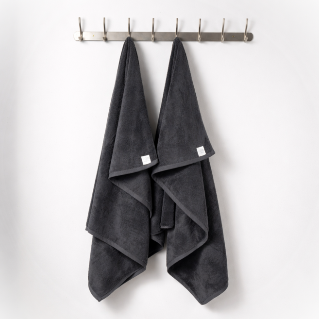 하비티 도톰하고 부드러운 대형 바스타월 475g 40수 코마사, 다크그레이, 2개