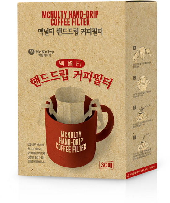맥널티커피 핸드드립 커피필터, 30개입, 1개