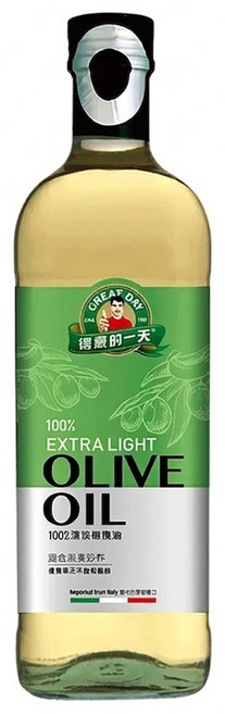 得意的一天 100%清淡橄欖油, 1L, 1瓶