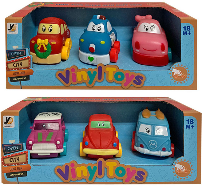 소프트 말랑 완구 자동차 6종 세트, 혼합색상, 1개