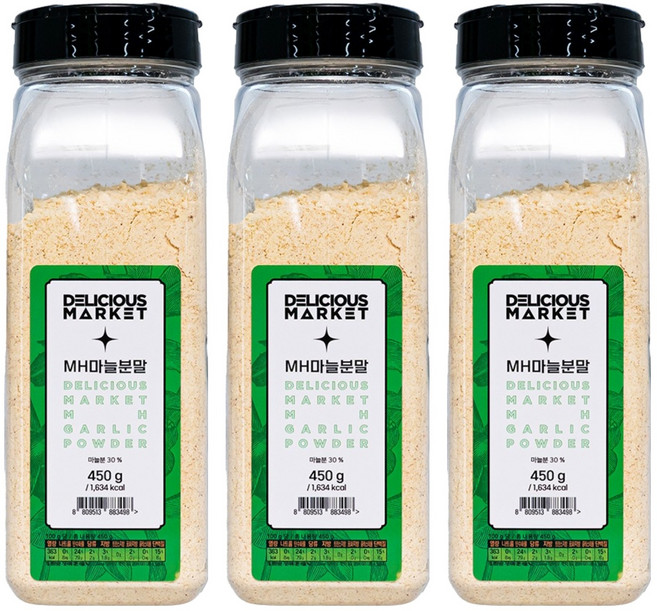 딜리셔스마켓 MH 마늘분말, 450g, 3개