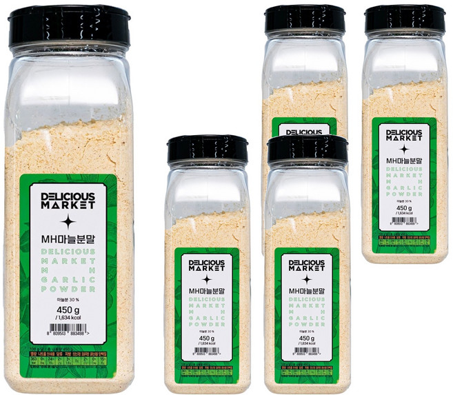 딜리셔스마켓 MH 마늘분말, 450g, 5개