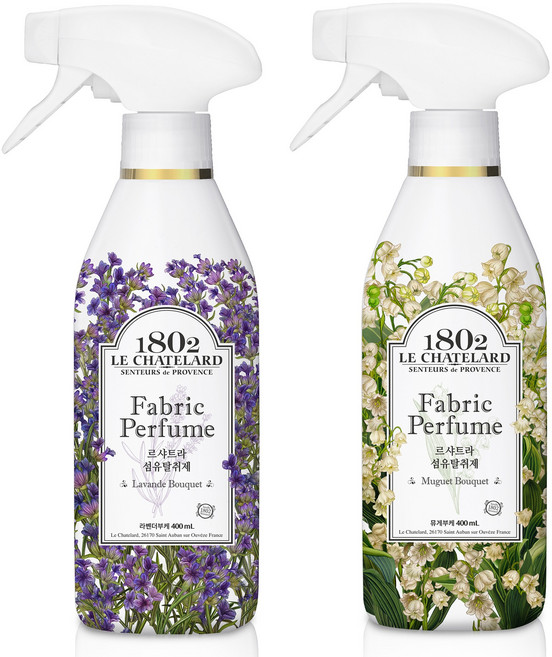 르샤트라1802 섬유탈취제 라벤더부케향 + 뮤게부케향 본품, 400ml, 1세트