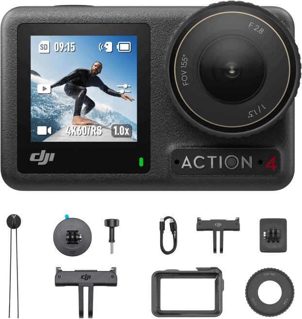 DJI 오즈모 액션 4 서핑 콤보 액션캠 세트 OSMO ACTION 4, 혼합색상