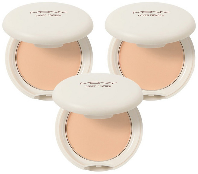 MACQUEEN NEWYORK 遮瑕粉餅 9g, Light Beige, 3個