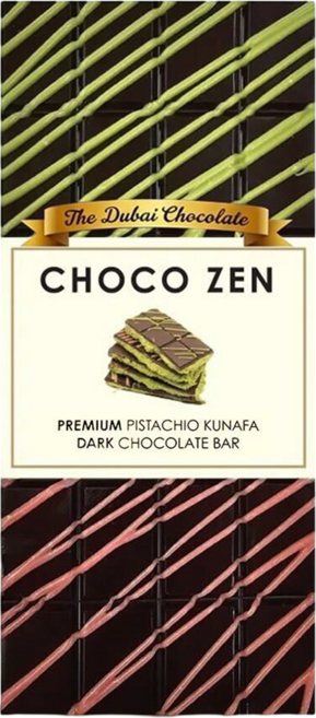 ChocoZen 杜拜開心果黑巧克力, 100g, 1個