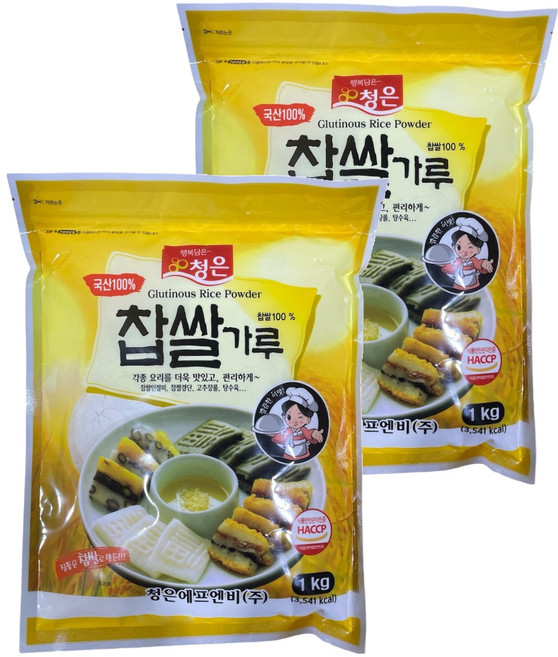청은에프엔비 찹쌀가루, 1kg, 2개