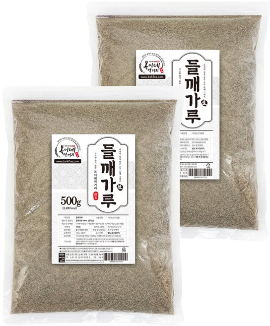 복이네먹거리 껍질째 들깨가루 탕용, 500g, 2개