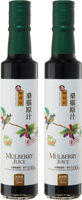 陳稼莊 桑椹原汁 無糖, 250ml, 2瓶