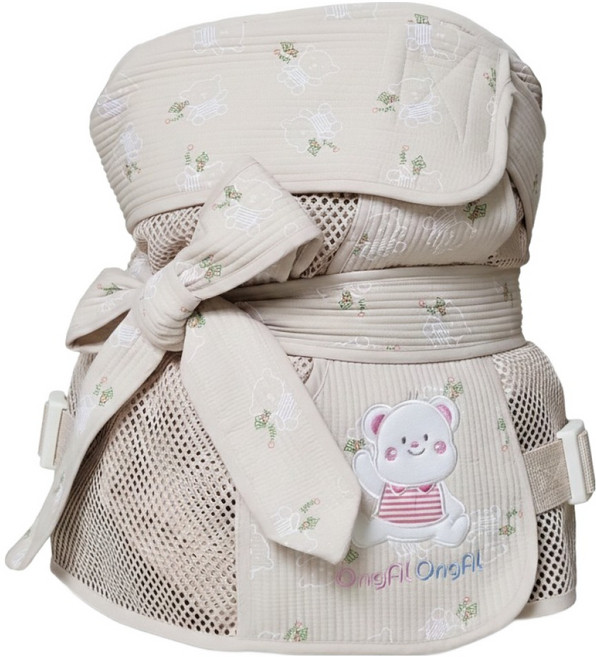 OngAL OngAL 哈囉小熊網眼五分背巾, 米色