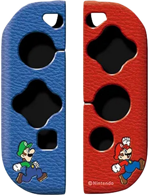 Nintendo 任天堂 NS Keys Factory Joy-Con TPU 保護套, 超級瑪利歐 Type-B 藍色 + 紅色, 1組, CJT-007-2