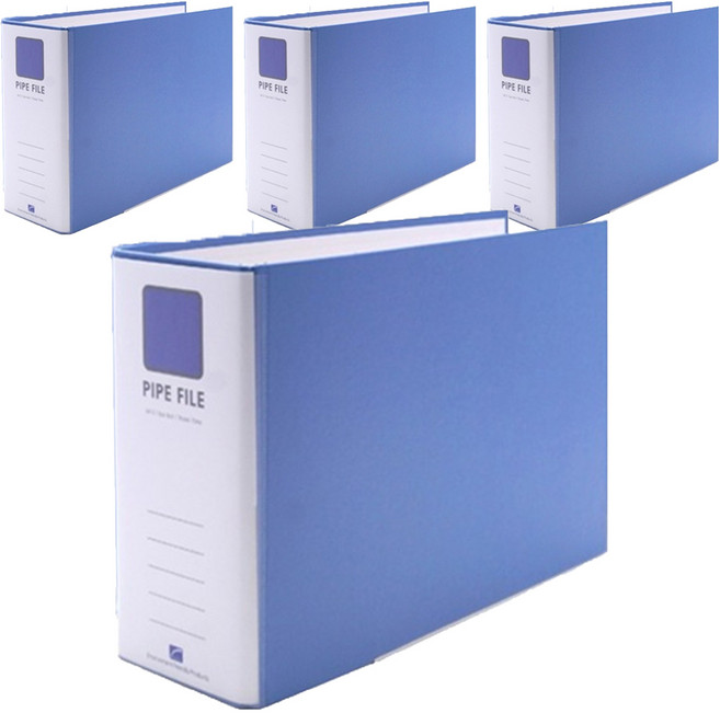 희망사무포인트 2공 파이프 바인더 A4 9X7군, 하늘색, 4개