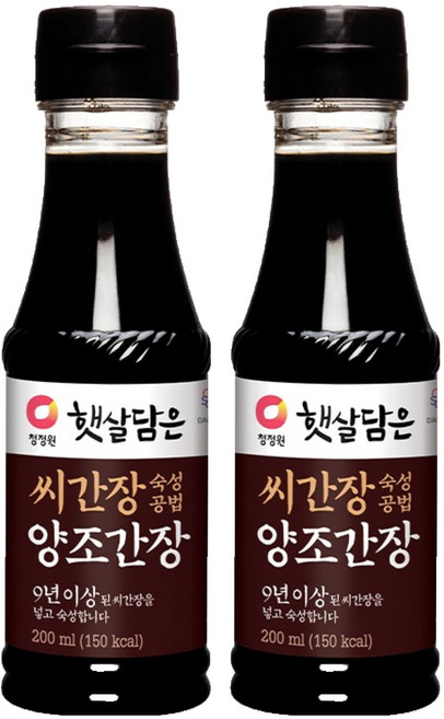 햇살담은 씨간장 숙성공법 양조간장, 200ml, 2개