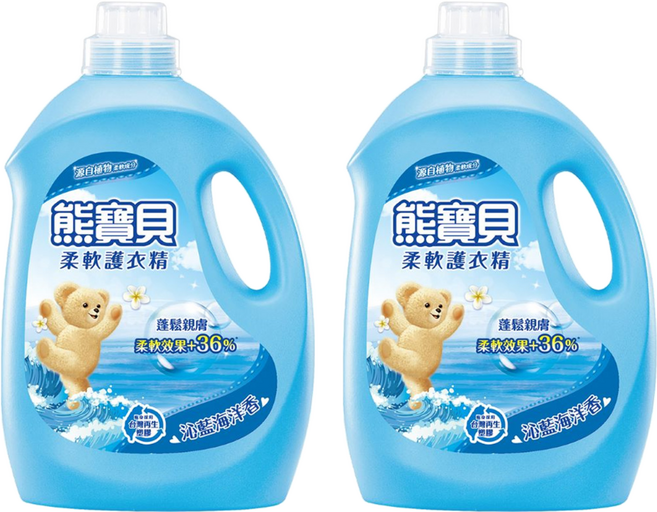 Snuggle 熊寶貝 柔軟護衣精 沁藍海洋香, 3.2L, 2桶