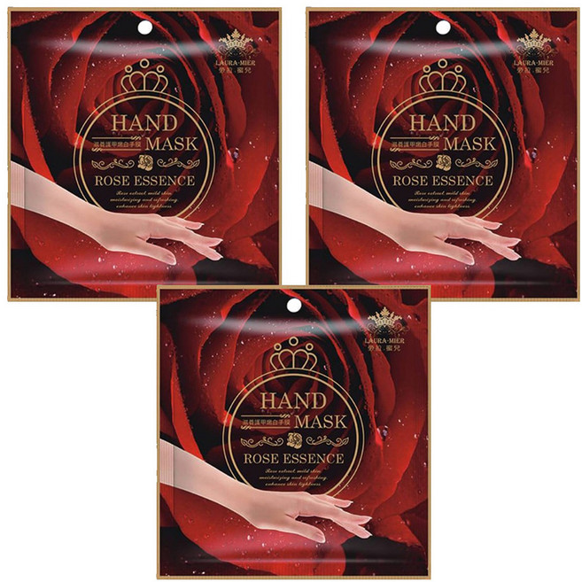 LAURA-MIER 勞拉蜜兒 滋養護甲嫩白手膜, 40g, 3片