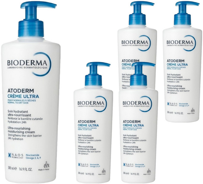 BIODERMA 舒益B3彈潤修護輕乳霜, 500ml, 5瓶