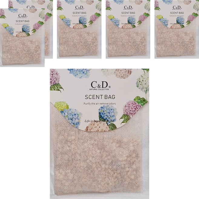 C&D NATURAL COLLECTION Axis 艾克思 掛勾式室內櫥櫃去味留香香氛包 12.5 x 9cm, 20g, 6包, 海洋