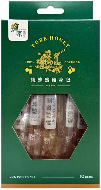 Mr.HONEY 蜂蜜先生 龍眼蜂蜜隨身包, 24g, 10條, 1盒