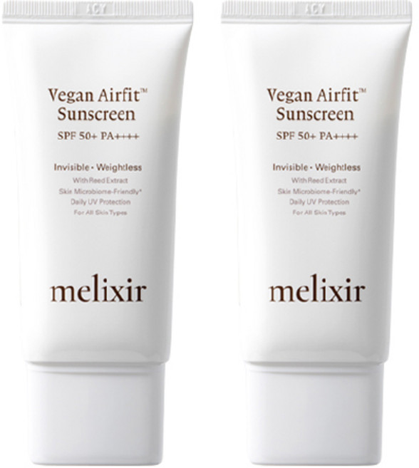 멜릭서 비건 에어핏 선스크린 SPF50+ PA++++, 50ml, 2개