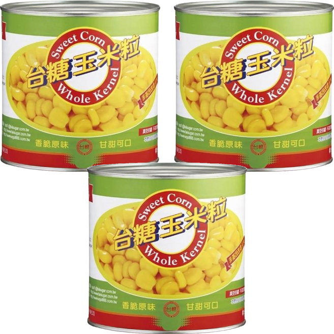 台糖 玉米粒罐頭, 340g, 3罐