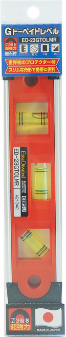 Ebisu DiAMOND 耐衝擊水平尺 ED-23GTOLMR 帶磁石 鋁製, 1個