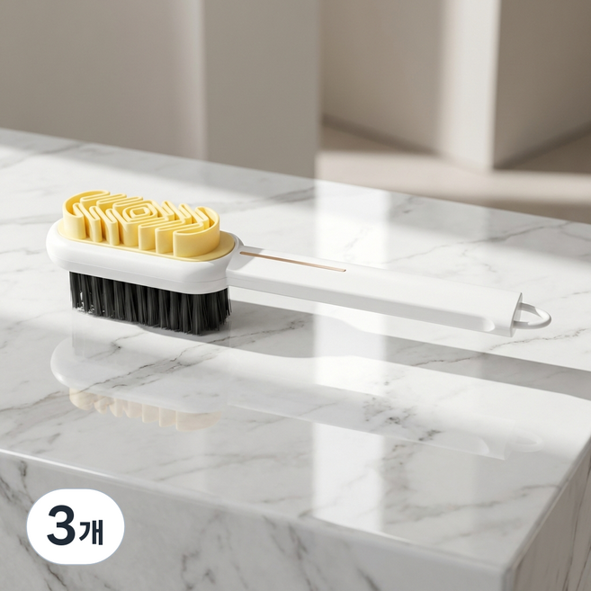 몰투데이 슈즈스마일 어그부츠 운동화 신발 솔 세척 브러쉬, 화이트, 3개